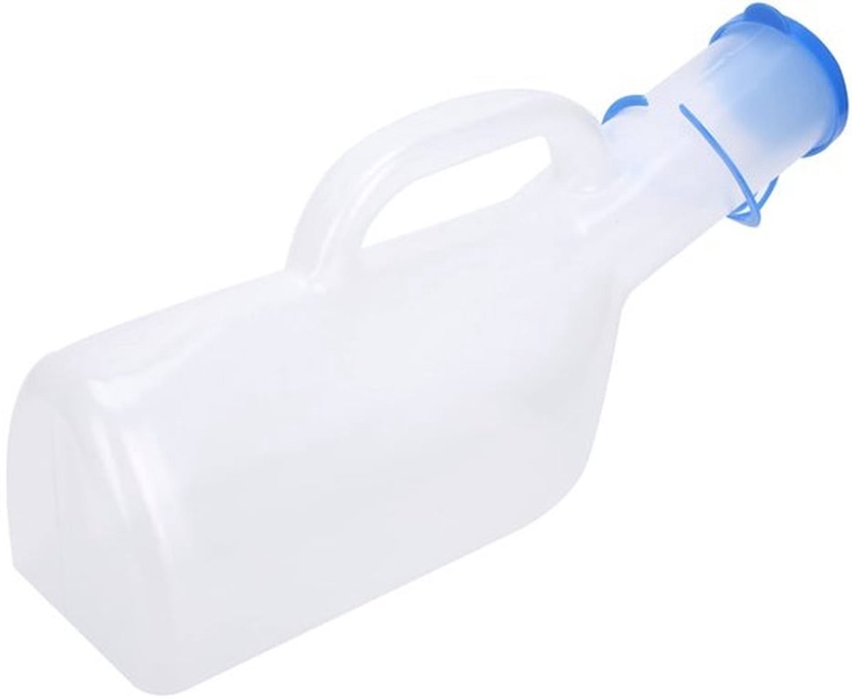 Urinefles 1000 Ml - Urinoir voor Mannen - Herbruikbaar - Urineverzameling - Mannelijke Ouderen - Bedlegerige Patiënt - Plasfles
