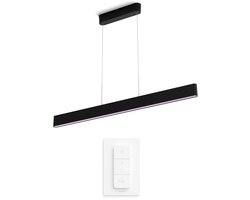 Philips Hue Ensis Hanglamp (Zwart) - Wit en Gekleurd Licht - Incl. Hue Dimmer Switch - Hue White…