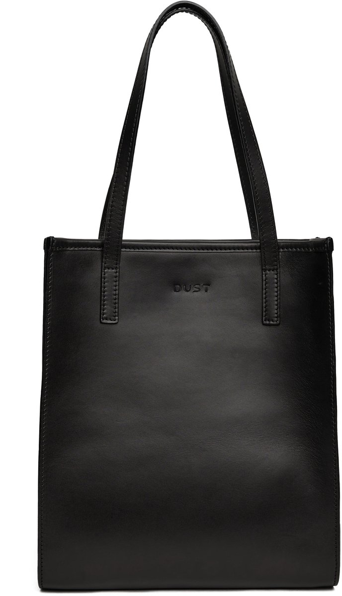 Leather Tote Black The Hamptons Collections
