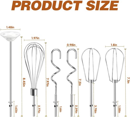 SnelShoppen - Accessoire voor Staafmixer - Roestvrij Staal Keuken Gereedschap - Mixers en Gebruik Voorwerpen voor Koken - Ideaal voor Keuken, Feest en van Snelshoppen — afbeelding 5