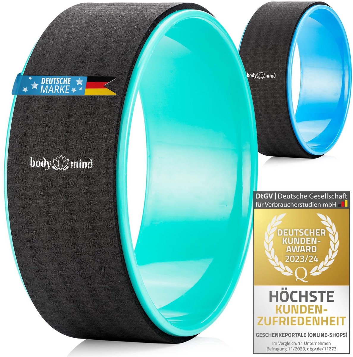 SnelShoppen - Yoga Wiel - Rugstretcher voor Backbends & Hartopeners - Ondersteuning bij Yoga, Flexibiliteit en Mobiliteit - Geschikt voor Beginners en