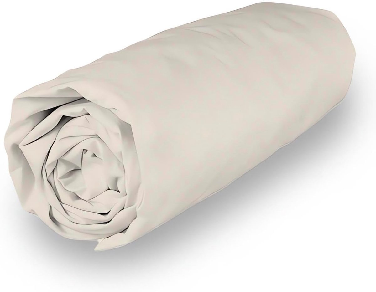 SnelShoppen - Hoeslaken Polykatoen 160 x 200 cm - Percal Linnen - Ideaal voor Bed, Camping, Feest - Zacht en Duurzaam - Perfecte Pasvorm