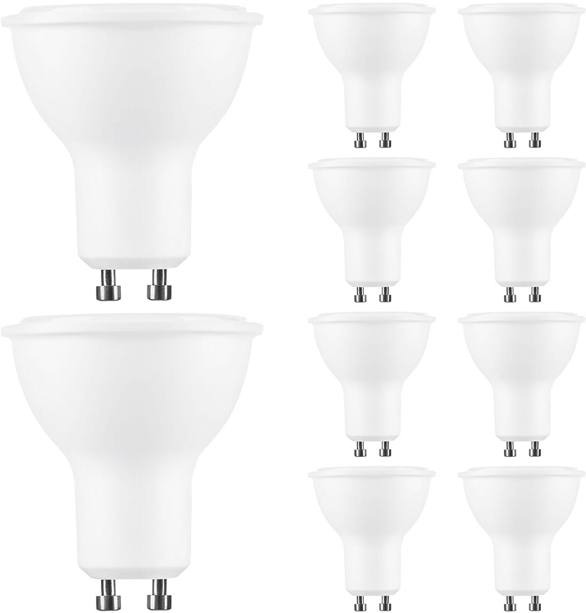 Modee GU10 LED Spot - 10W 1000LM 6000K - Daglicht Wit - LED Spot Lamp - Vervangt 72W Halogeen Gloeilamp - 10 stuks