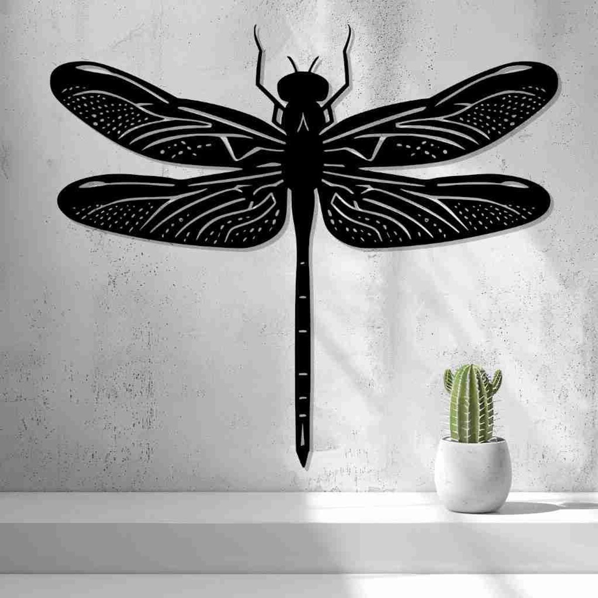 Libelle wand decoratie - 25x22CM - 3D Print
