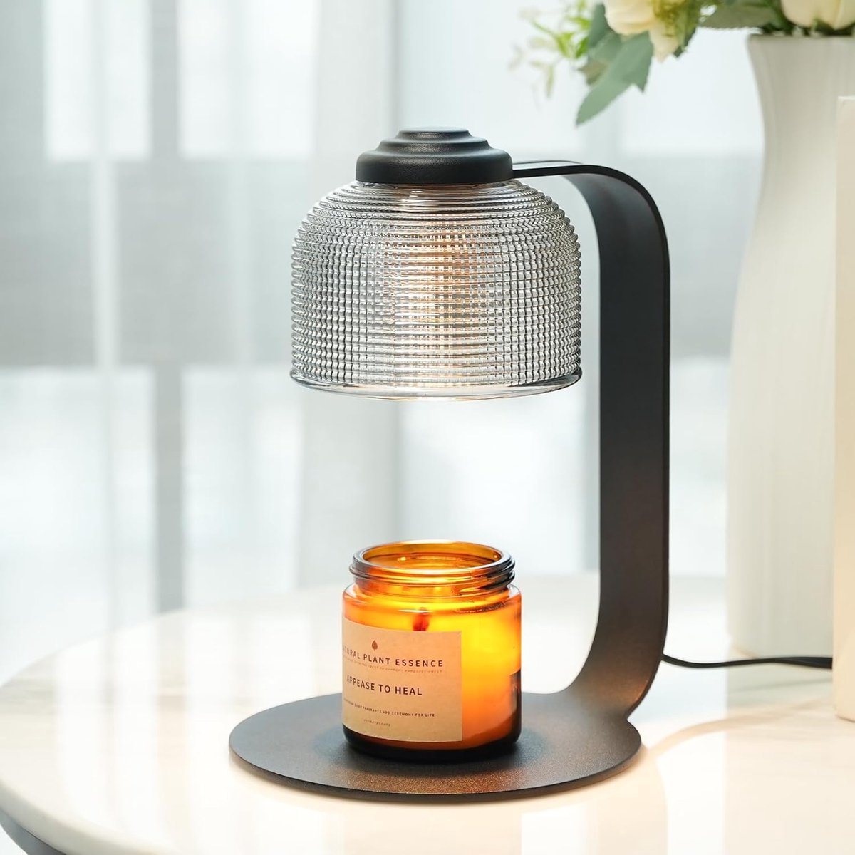 SnelShoppen - WYghyronic Kaarsenwarmer met Timer en 4 Helderheidsniveaus, Hoogte Verstelbaar, Cadeau voor Vrouwen, Zwart04 voor Thuis en Feest