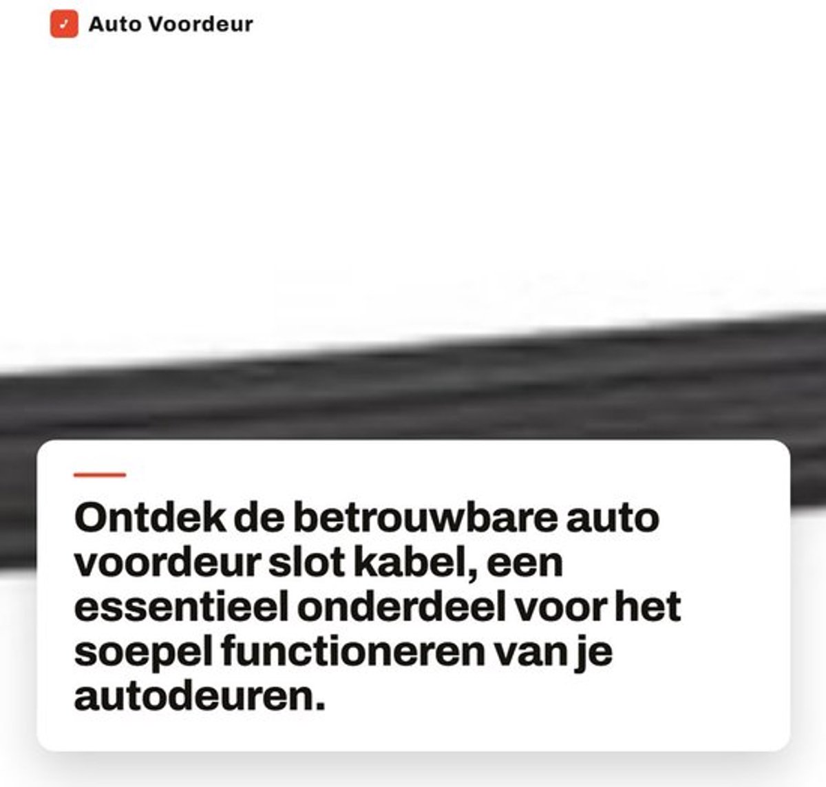 Deurslot Kabel Vervanging - Buitendeurvergrendeling - Duurzaam - Rubber/ABS/Staalkabel - OEM-onderdeel LR025409 - Eenvoudig te installeren