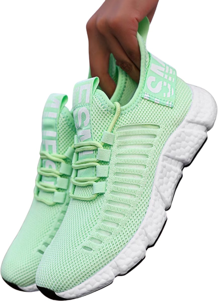 Currero Schoenen Heren Sneakers Comfortabel Wandelschoenen Casual Volwassenen Lichtgroen 42.5