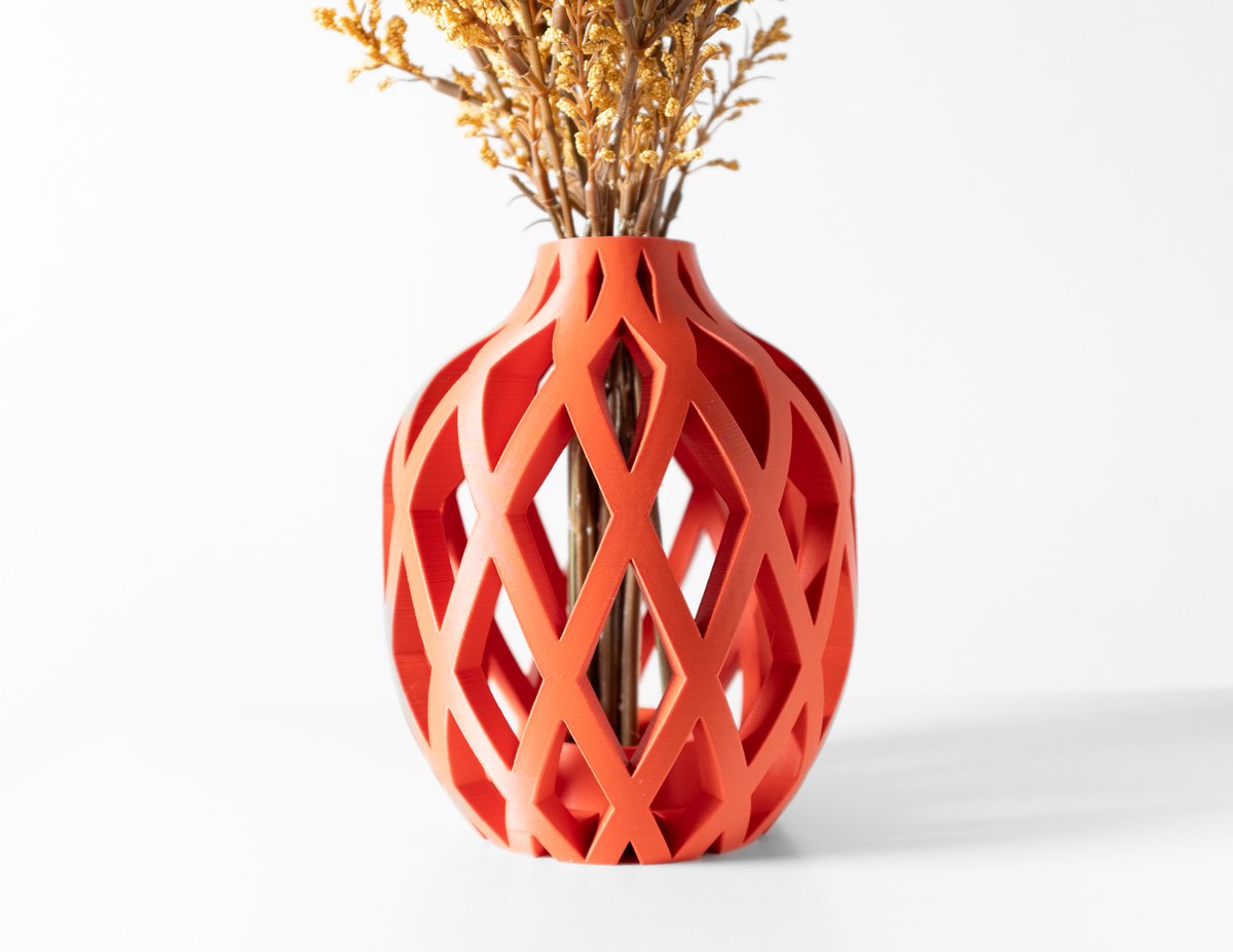 Skushy Vaas Adani - Geschikt voor Bouwbloemen - Japandi Designvaas voor Droogbloemen en Kunstbloemen - Sculpturale Decoratieve Vaas - Moderne Woondecoratie
