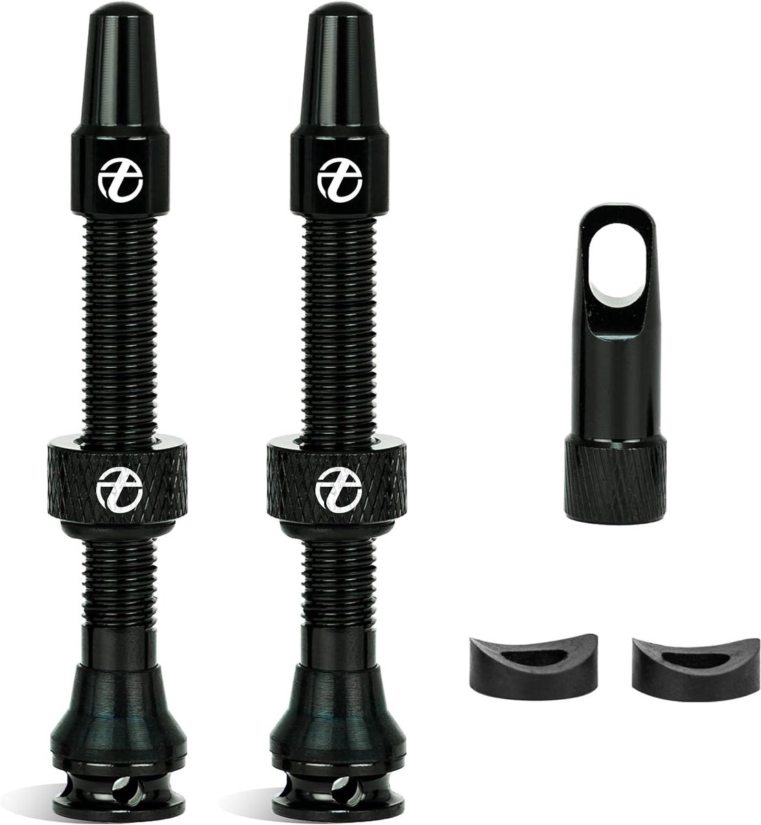 Thinvik Presta Tubeless ventielsteel 65 mm, superlicht legering Presta tubeless ventielsteelkit voor tubeless banden - ShopVlot
