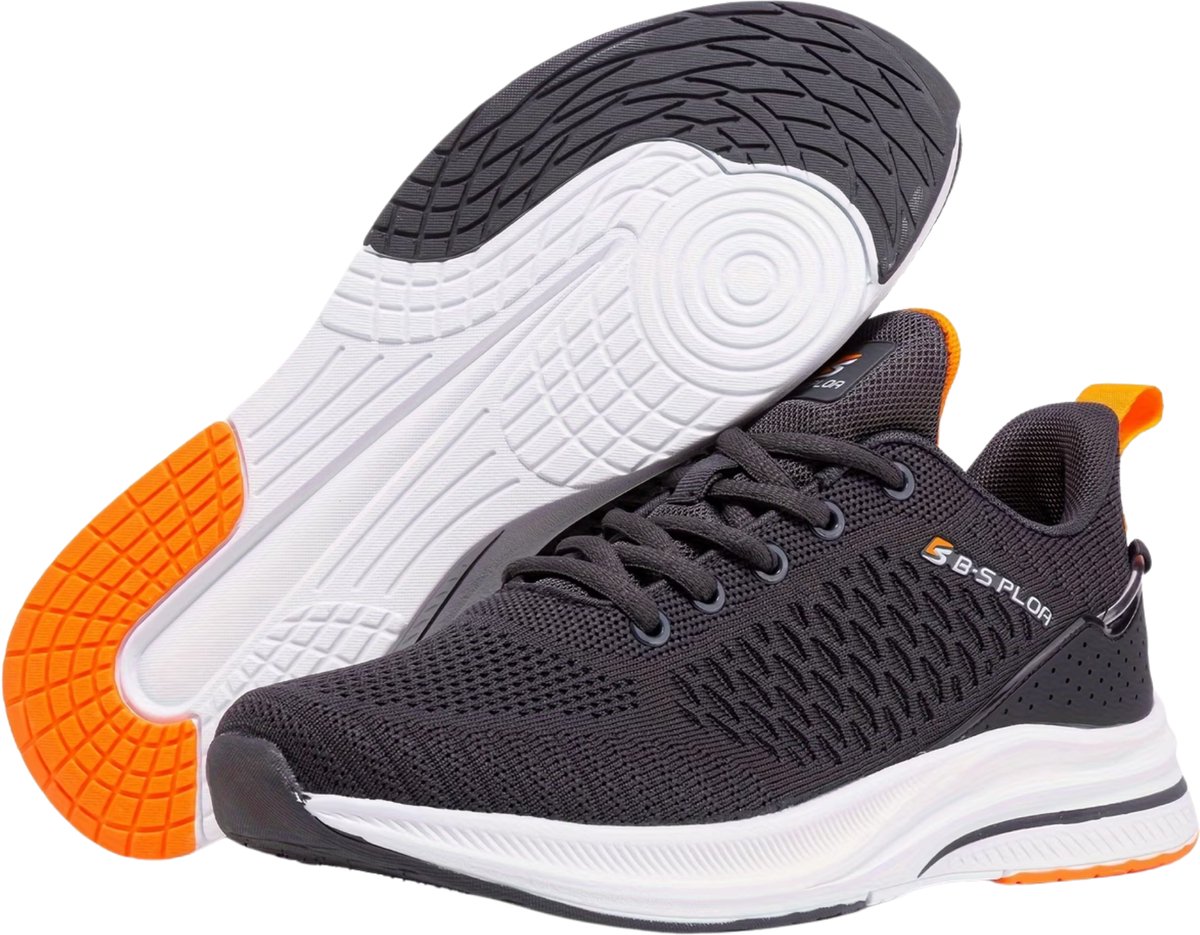 Currero Schoenen Heren Sneakers Comfortabel Wandelschoenen Casual Volwassenen Donkergrijs 46