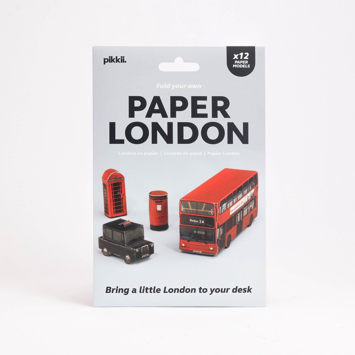 pikkii Paper London Kit – 3D Papieren Londen Bouwpakket | DIY Knutselpakket & Woondecoratie
