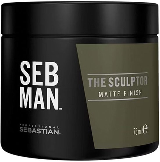Zwart potje SEB MAN The Sculptor Matte Finish, 75 ml.