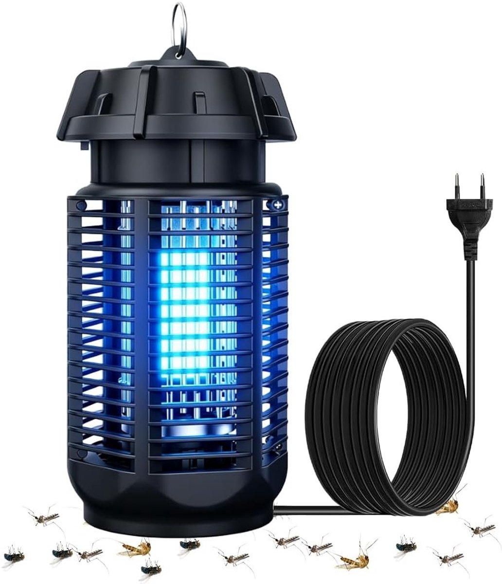 2-in-1 Elektrische Insectenverdelger en Muggenval voor Binnen en Buiten, 360° Muggenlicht en Vliegenlamp voor Slaapkamer, Tuin en Camping (20 Watt)