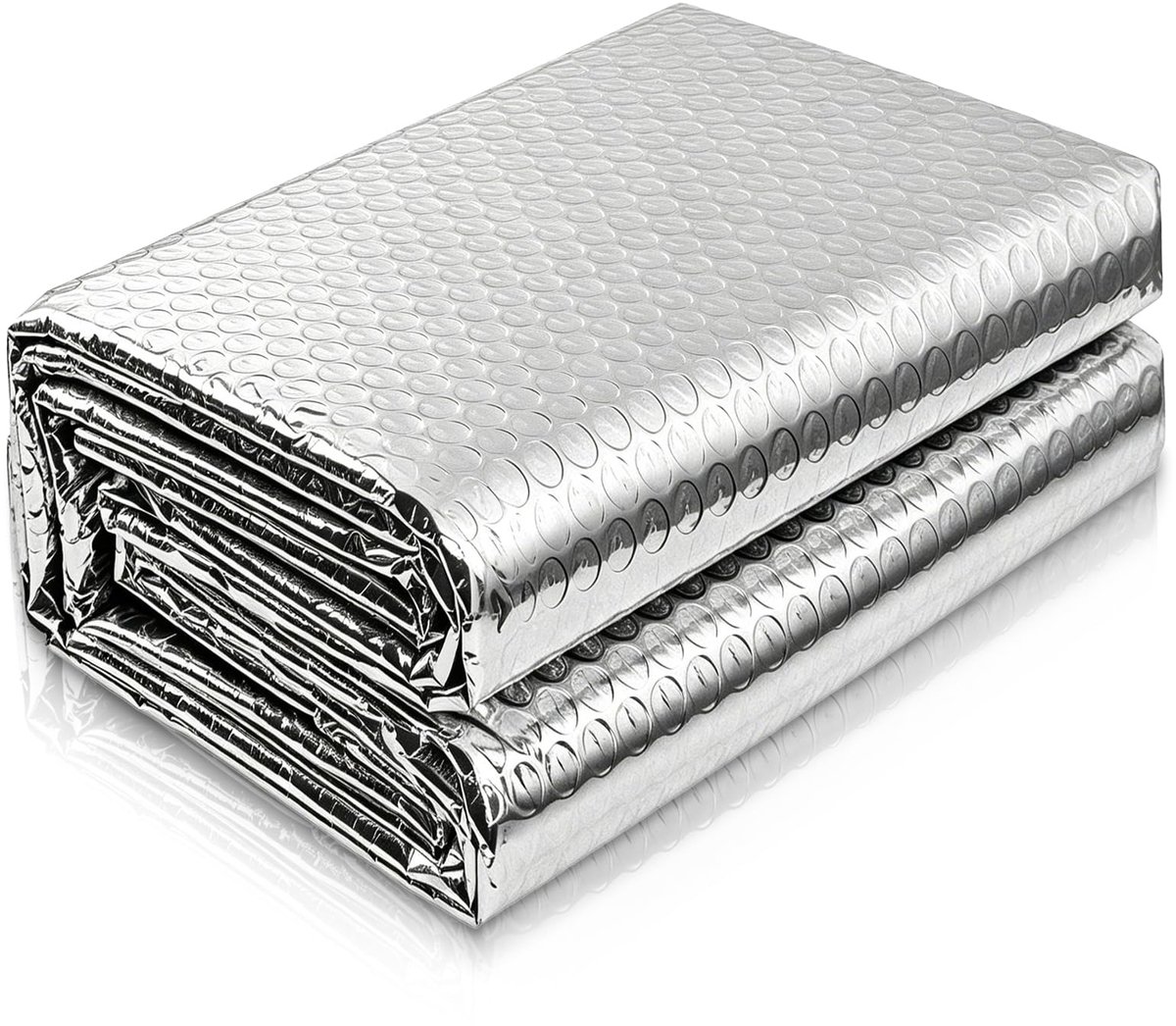 SnelShoppen - Warmte-isolatie Reflecterend Aluminium Isolatiefolie voor Ramen, Daken en Deuren - 60 cm × 6 m - Energiebesparend en Warmtereflecterend