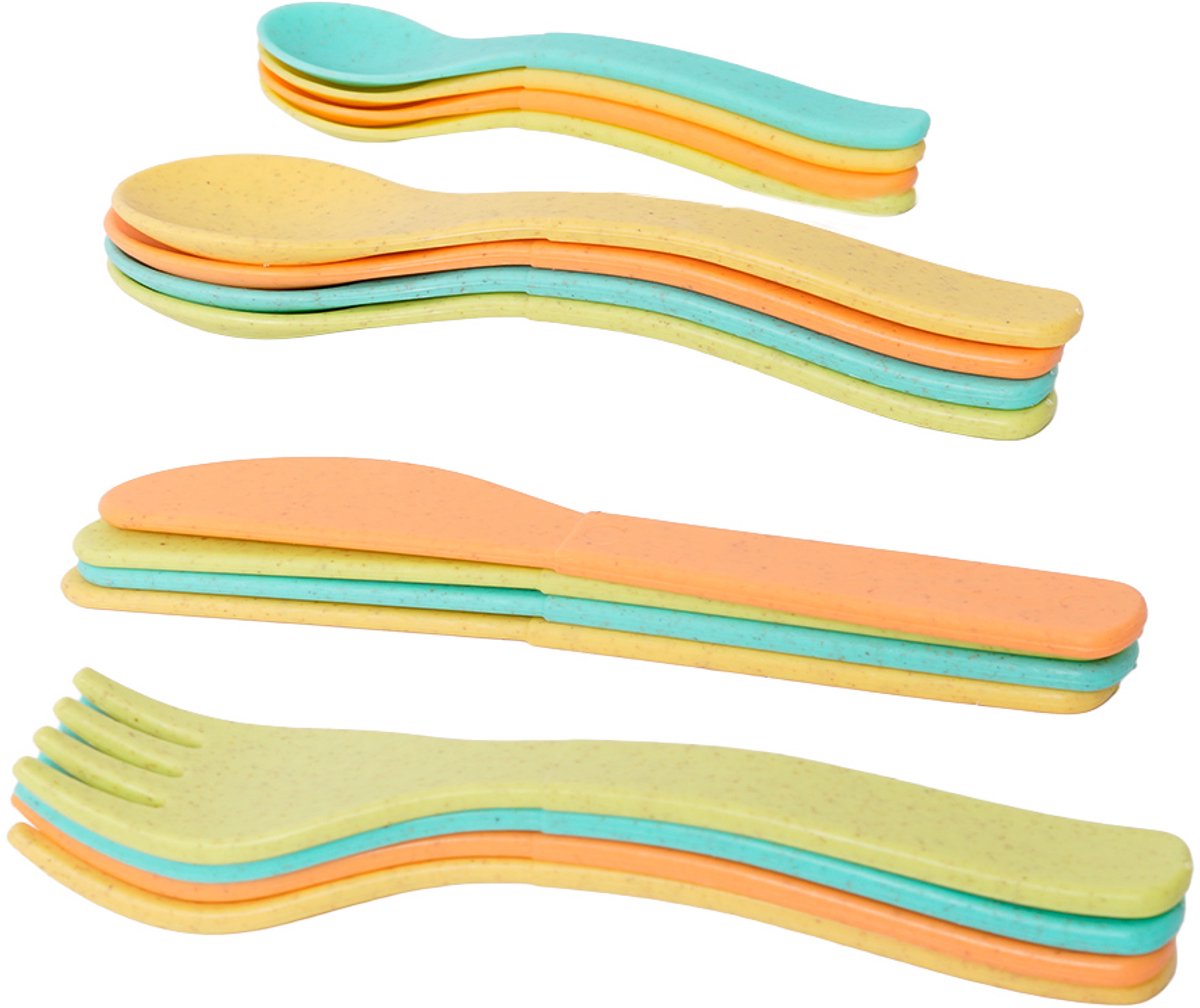 Speelgoedtopdeals - BIOplastic Bestekset 17-delig - Duurzaam Speelgoed
