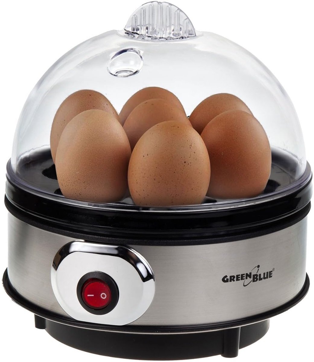 SnelShoppen - Automatische Eierkoker 400W voor 7 Eieren met Maatbeker - Perfect voor Keuken, Camping, en Feestjes - Eenvoudig en Snel Koken van Eieren