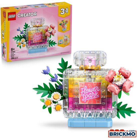 LEGO Creator 3in1 Parfumfles met Bloemen Speelgoed voor Kinderen en Kinderkamer Decoratie 31383