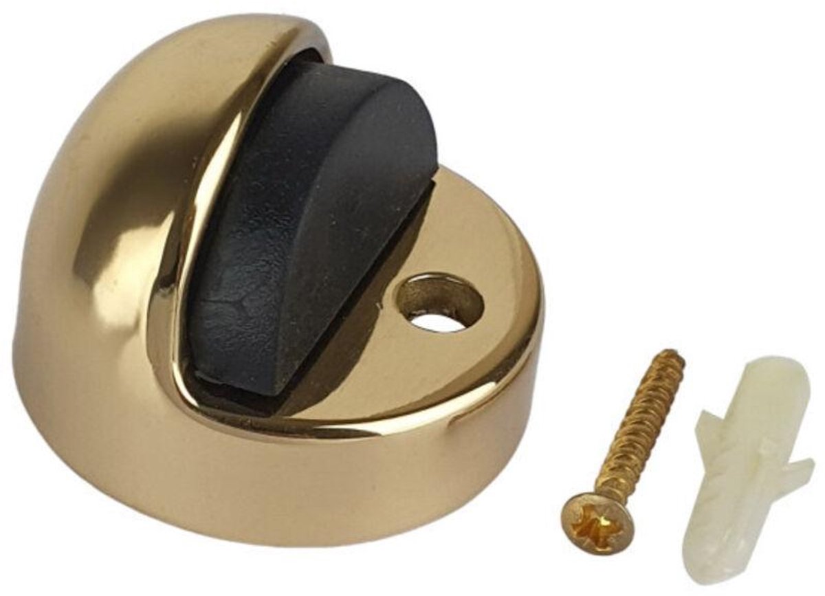 SAM Deurstop Halve Maan Messing 44 mm – Vloerdeurstopper – 1 stuk