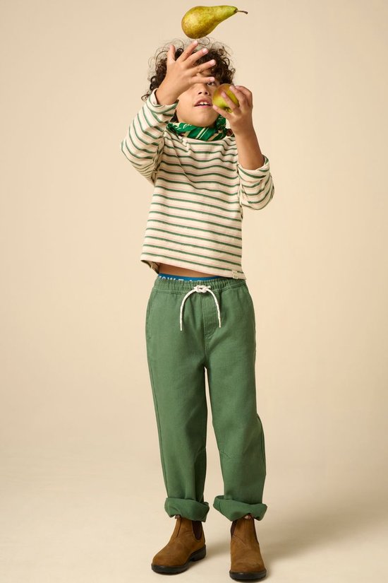 Donkergroene Mid-rise Broek