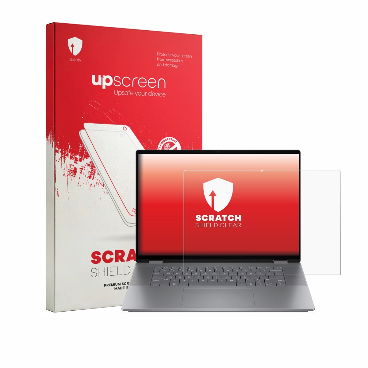 upscreen - Screenprotector voor HP OmniBook X Flip NGAI 16-ar - Folie Beschermfolie transparant