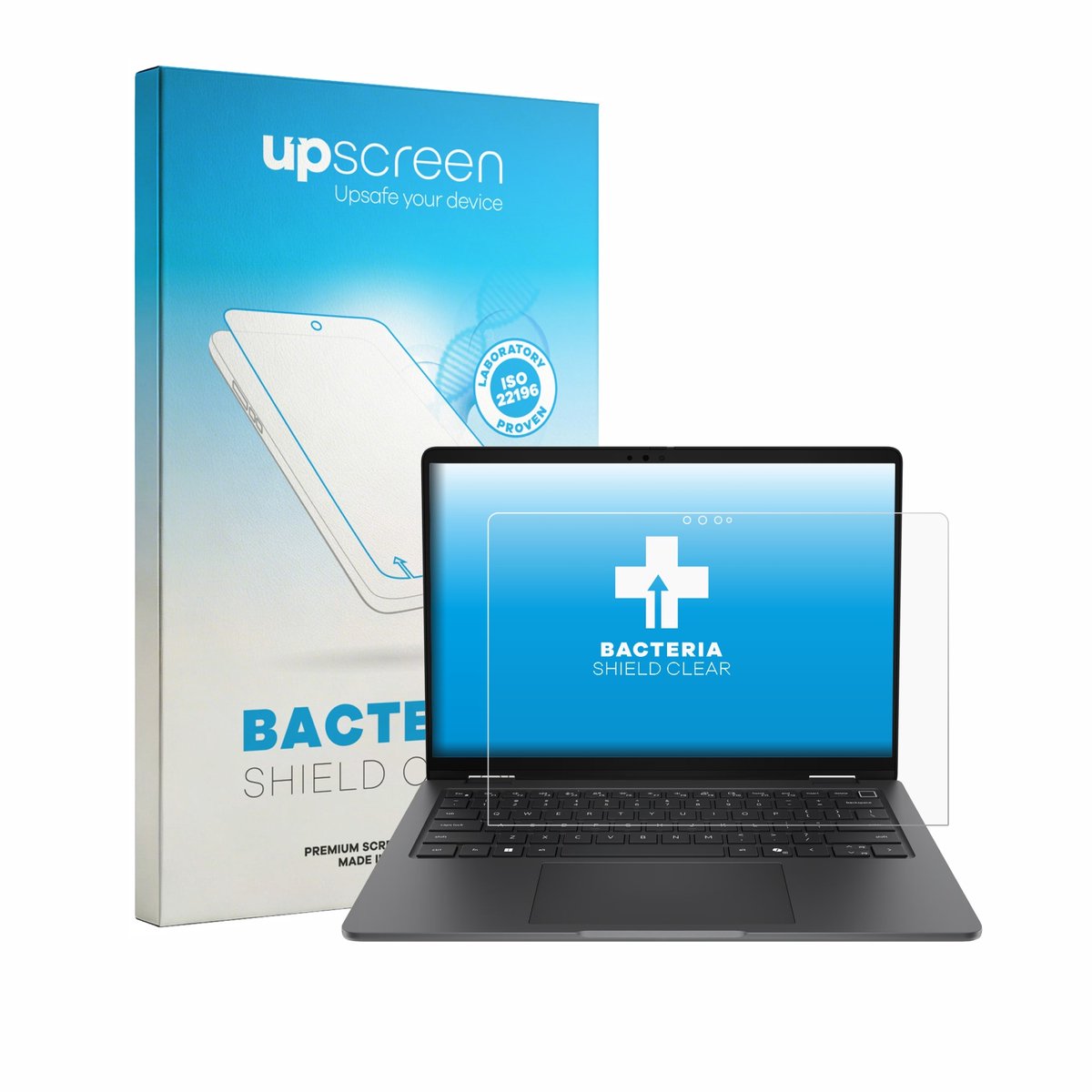 upscreen - Screenprotector voor Dell Pro 7 Series 13 2-in-1 P703260 - Folie Beschermfolie transparant antibacterieel