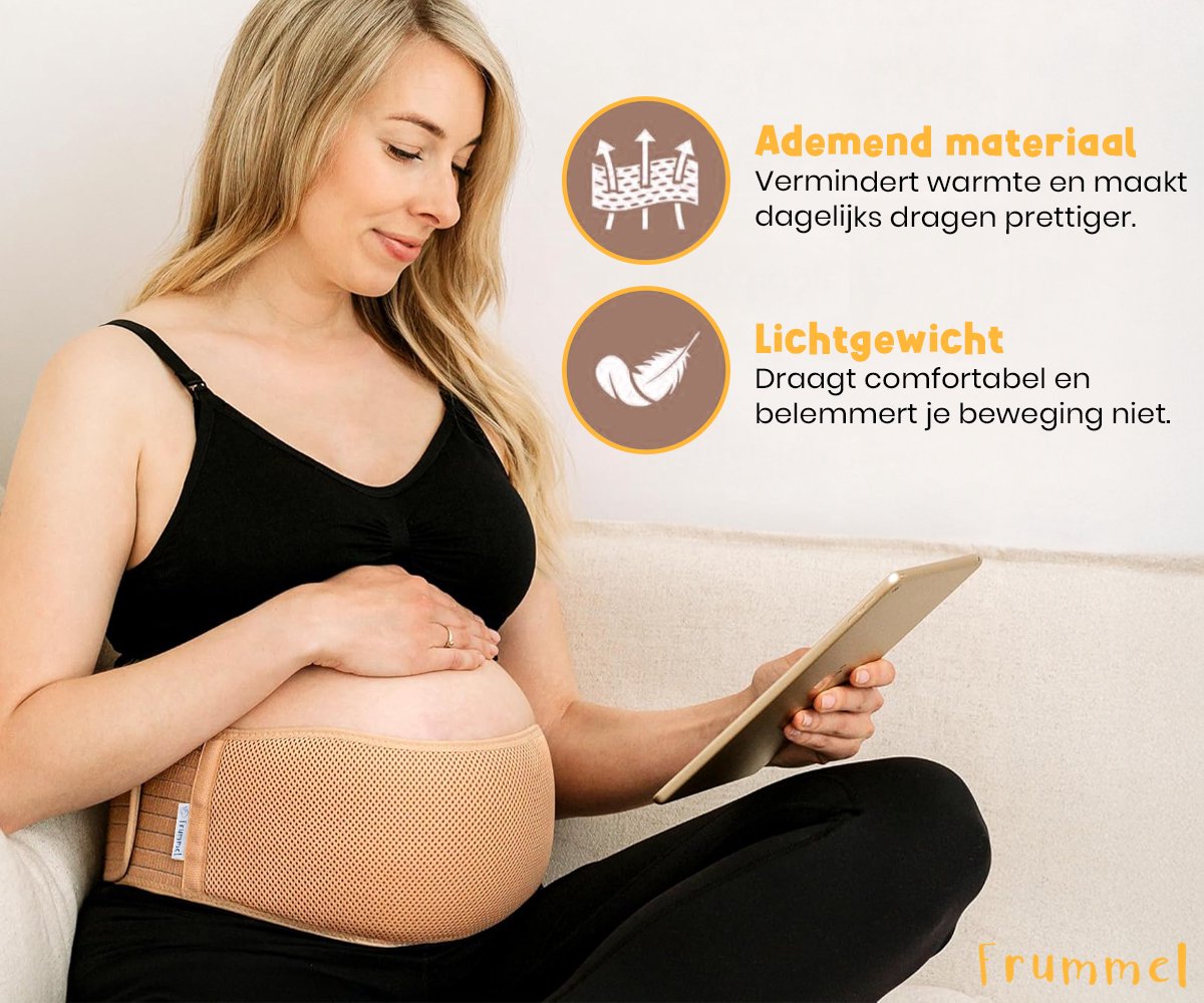 Frummel Buikband - Verstelbare Zwangerschapsband - Zwangerschap - Beige – foto 5
