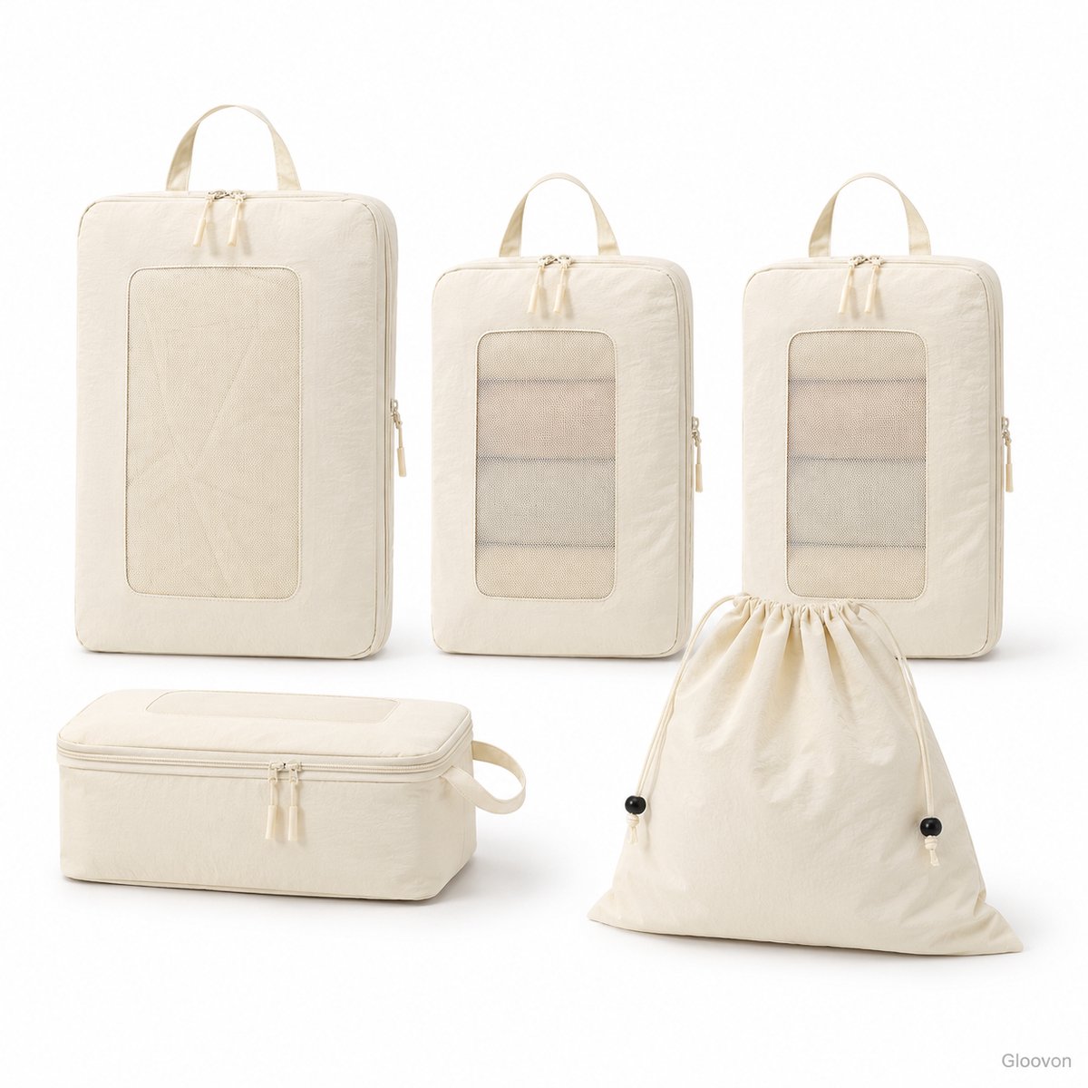 Gloovon Packing Cubes Compressie - 5-delig - Reisorganizers voor Koffer en Backpack - Waterafstotend