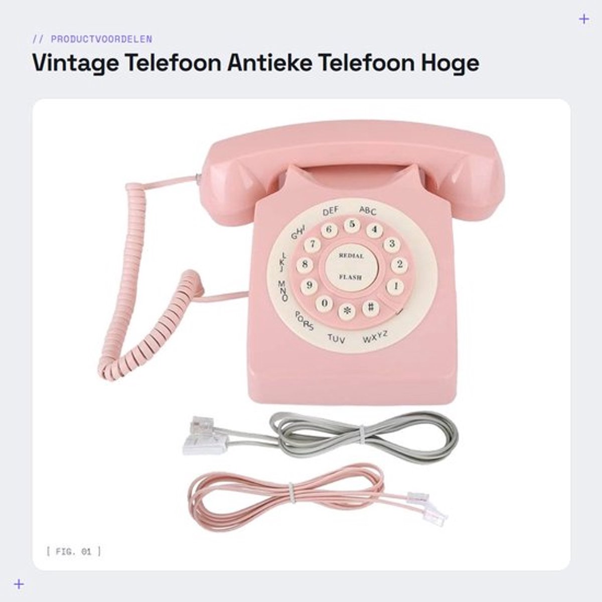 Telefoon Vintage Europese Stijl - Hoge Definitie Gesprekskwaliteit - Antieke Telefoon - ABS-Materiaal - Duidelijke Knoppen - Thuiskantoor Gebruik - Vaste Telefoon