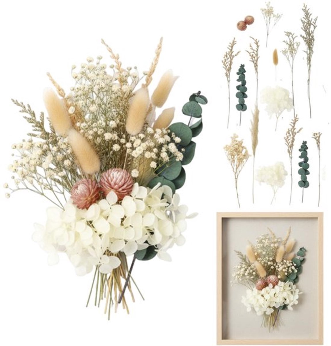 Droogbloemen Set 5-6 Soorten - Kleine Echte Gedroogde Bloemen - Creatieve DIY Decoratie - Natuurlijke Decoratie - Duurzaam en Uniek