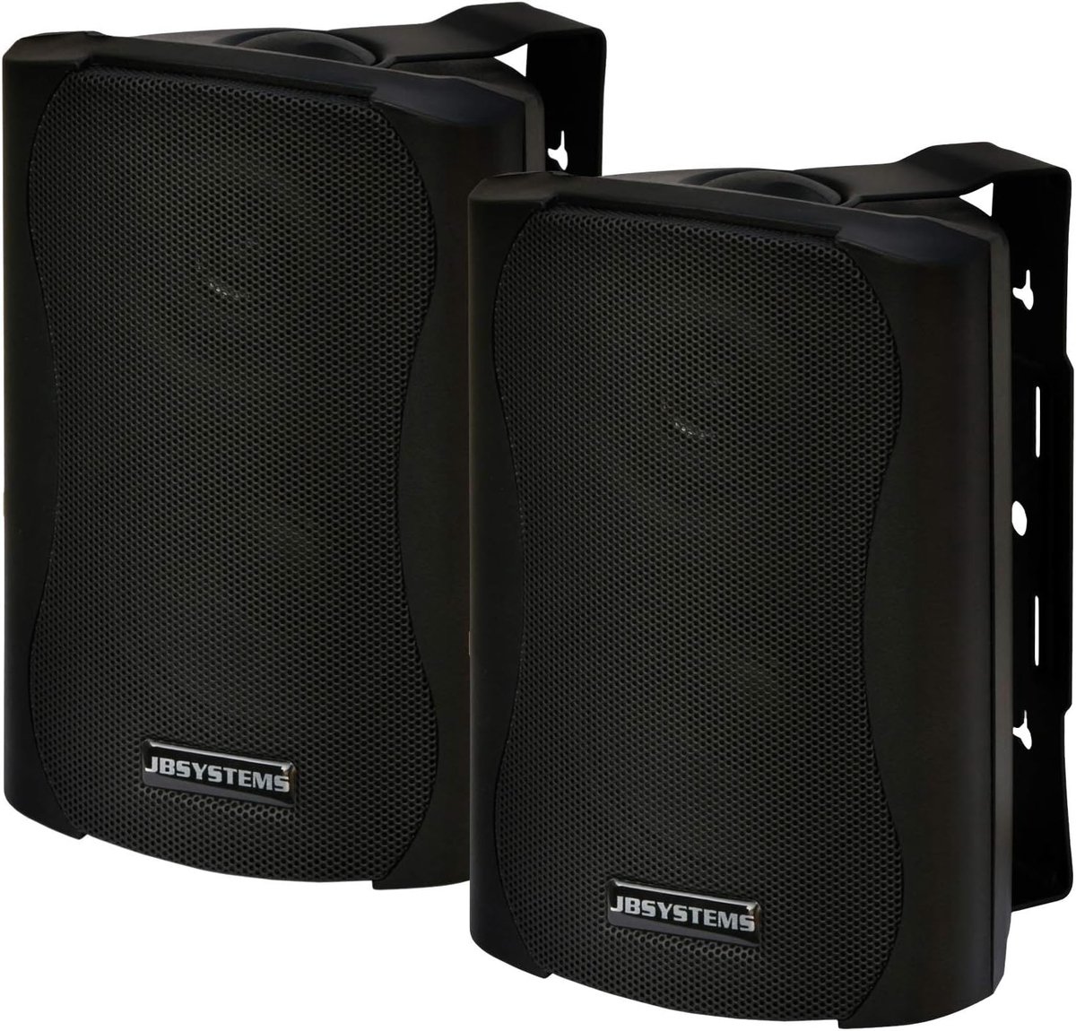 SnelShoppen - Mini Speakers K50 Set van 2, Zwart, 50W RMS, 8 Ohm, 1.5 Inch Woofer, Dynamische Dome Tweeter voor Feest, Camping, en Keuken