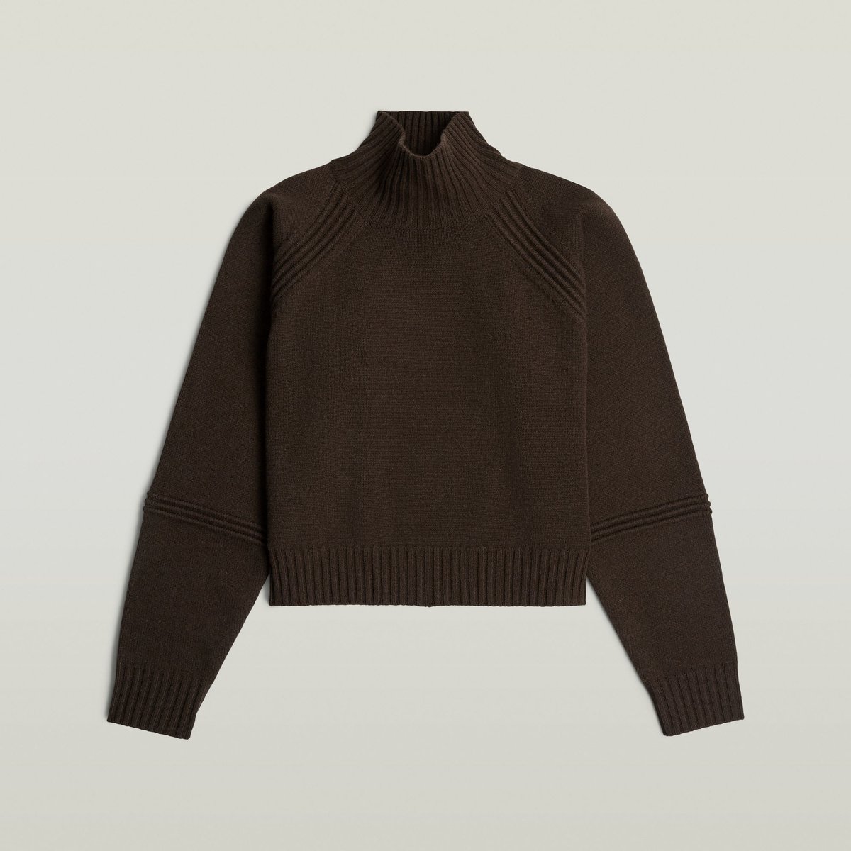 G-Star Heavy moto turtle knit wmn Dames Coltruien Coffee Bean