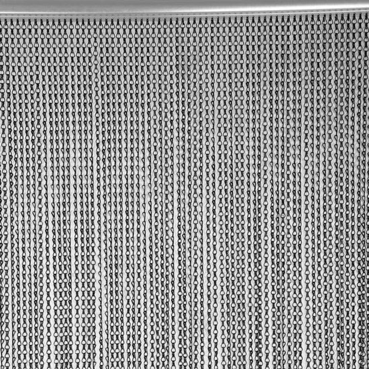 Kettinggordijn Zwart 210 cm - Aluminium Ruimtescheider - Ventilatie in Keuken/Winkel - Eenvoudig Onderhoud - Roestbestendig Materiaal - Geoxideerde Kettingen
