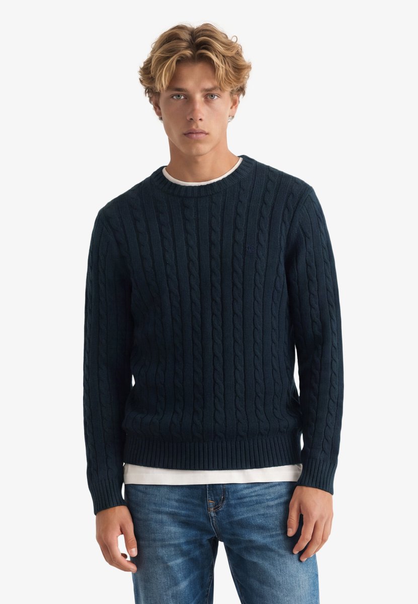 Superdry - Cable Knit Trui met normale pasvorm - Heren - Sweaters