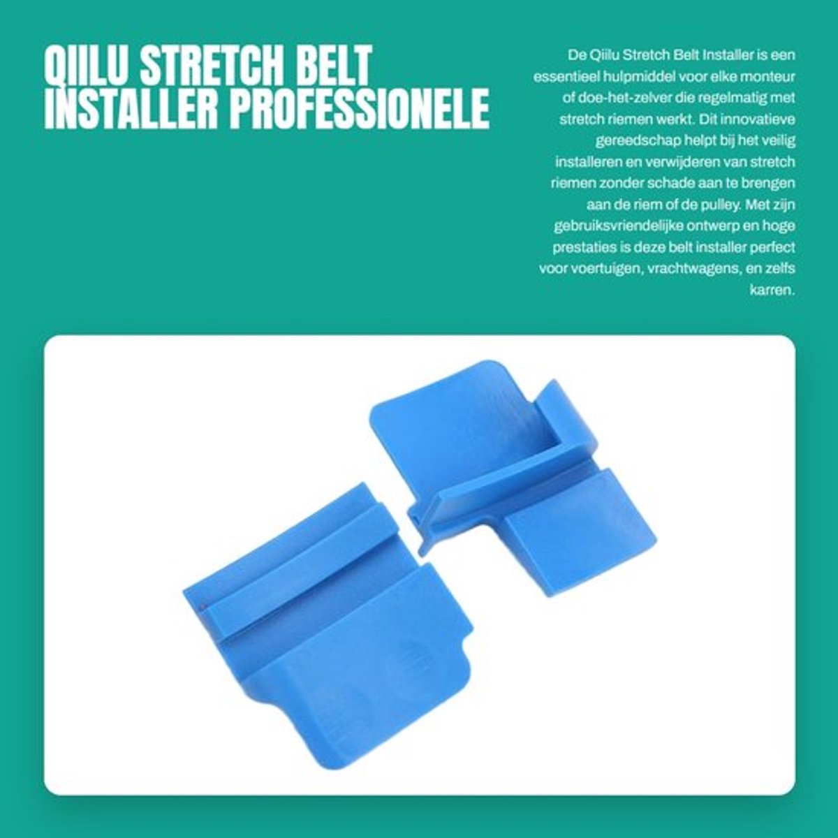 Stretch Belt Installer - Voorkomt Schade - Accessoire voor Voertuigen - Gereedschap voor Verwijderen/Installeren - Duurzaam ABS - Verlengt Levensduur van de Riem - Rieminstallatietool
