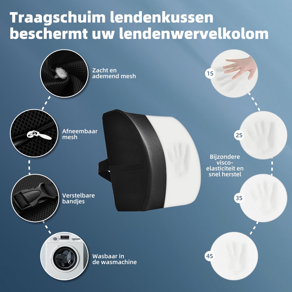 Bureaustoel Hiaonyx - ergonomische stoel voor volwassenen - afbeelding 2