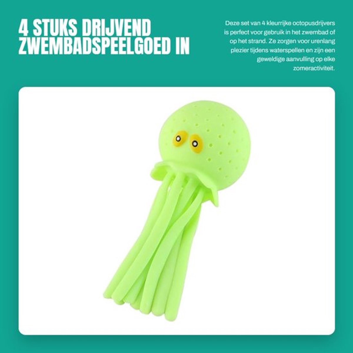 Zwembadspeelgoed 4 Stuks - Drijvende Octopus - Waterballonnen - Zacht Materiaal - Flexibel en Schokbestendig - Geschikt voor Feestjes