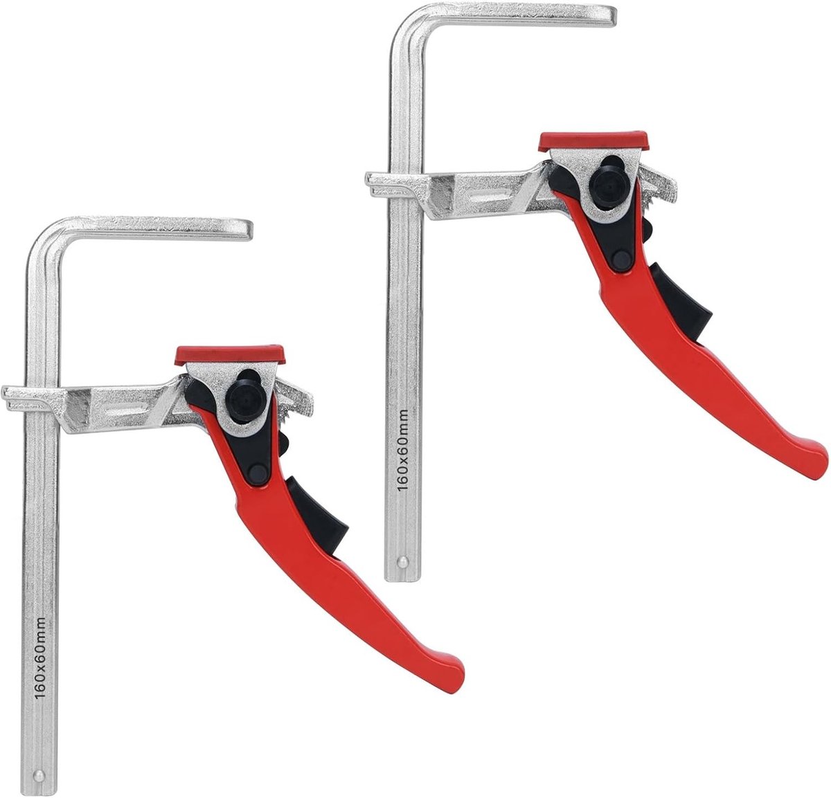 SnelShoppen - 2 Stuks Lever Klemmen - Stalen Tafel Klemmen met Hefhandvat voor Werkbank en Klussen - Duurzaam en Betrouwbaar