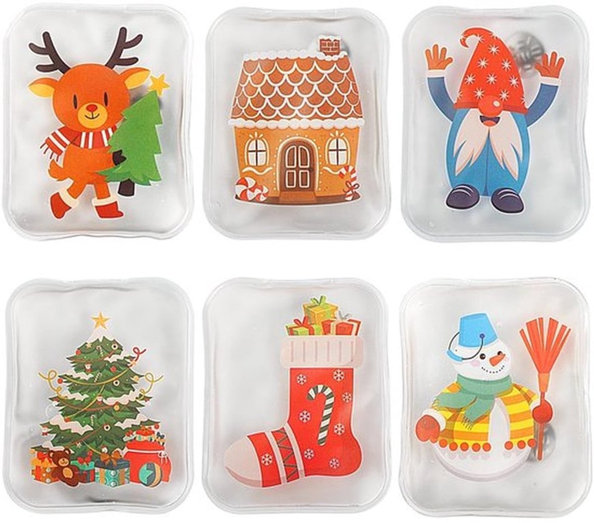 Anstore Herbruikbare Handwarmers - 6 Stuks Zakwarmers 100 x 80 mm - Warme Handen Voor Kinderen, Vrouwen, Kamperen - Leuke Gel Warmers