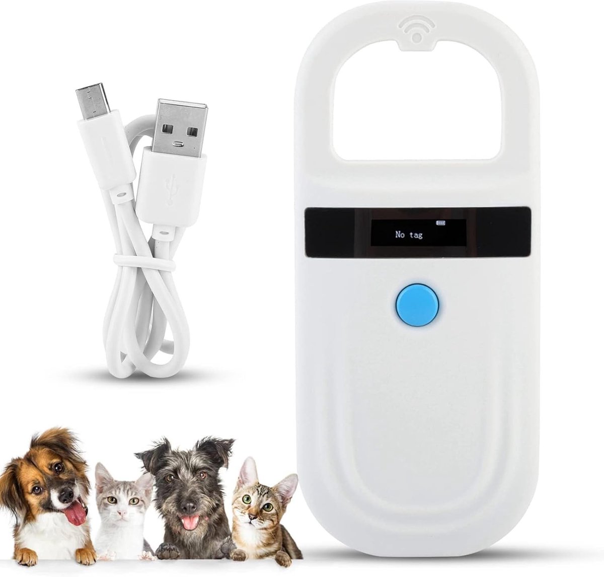 Oplaadbare Huisdier Scanner Microchip-lezer ID-scanner Huisdierlabelweergave Identificatie Met Temperatuur Voor Beheer Van Honden En Katten