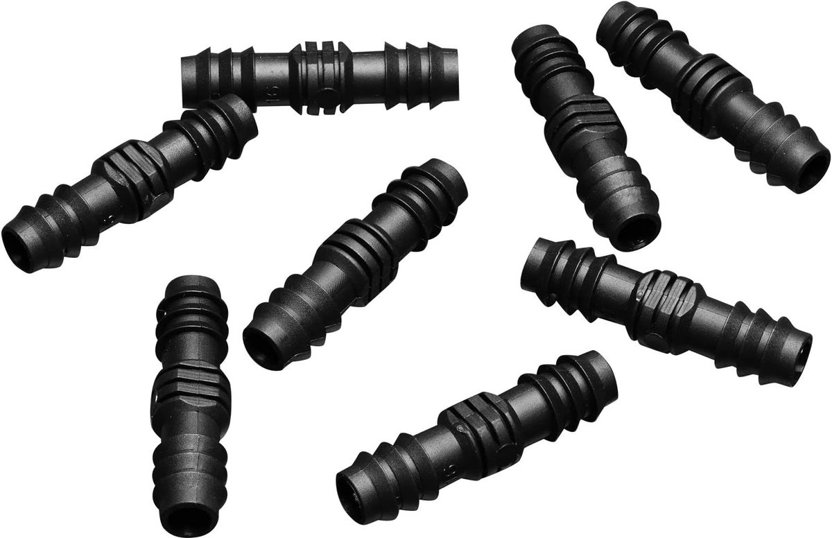 Druppelirrigatie Koppelingen Set 8 Stuks - 1/2 Inch - Reparatieset voor Sproeierslang - Tuinbesproeiing Accessoires - Verbindingsstukken