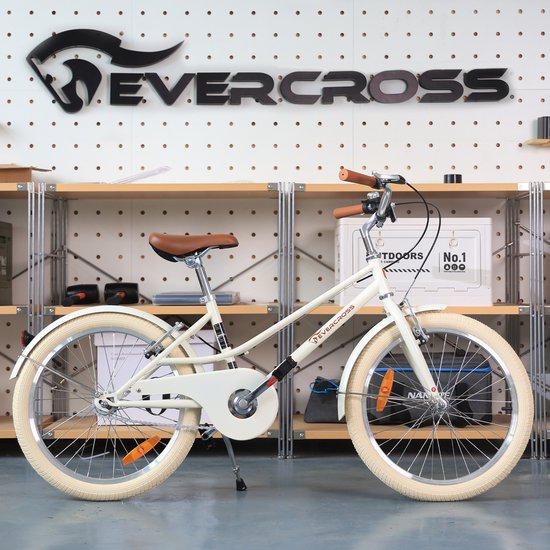 EVERCROSS EM2 Kinderfiets - 20 inch - Wit - Vintage Retro Design - 6-12 jaar - 115-150 cm van EVERCROSS — afbeelding 4