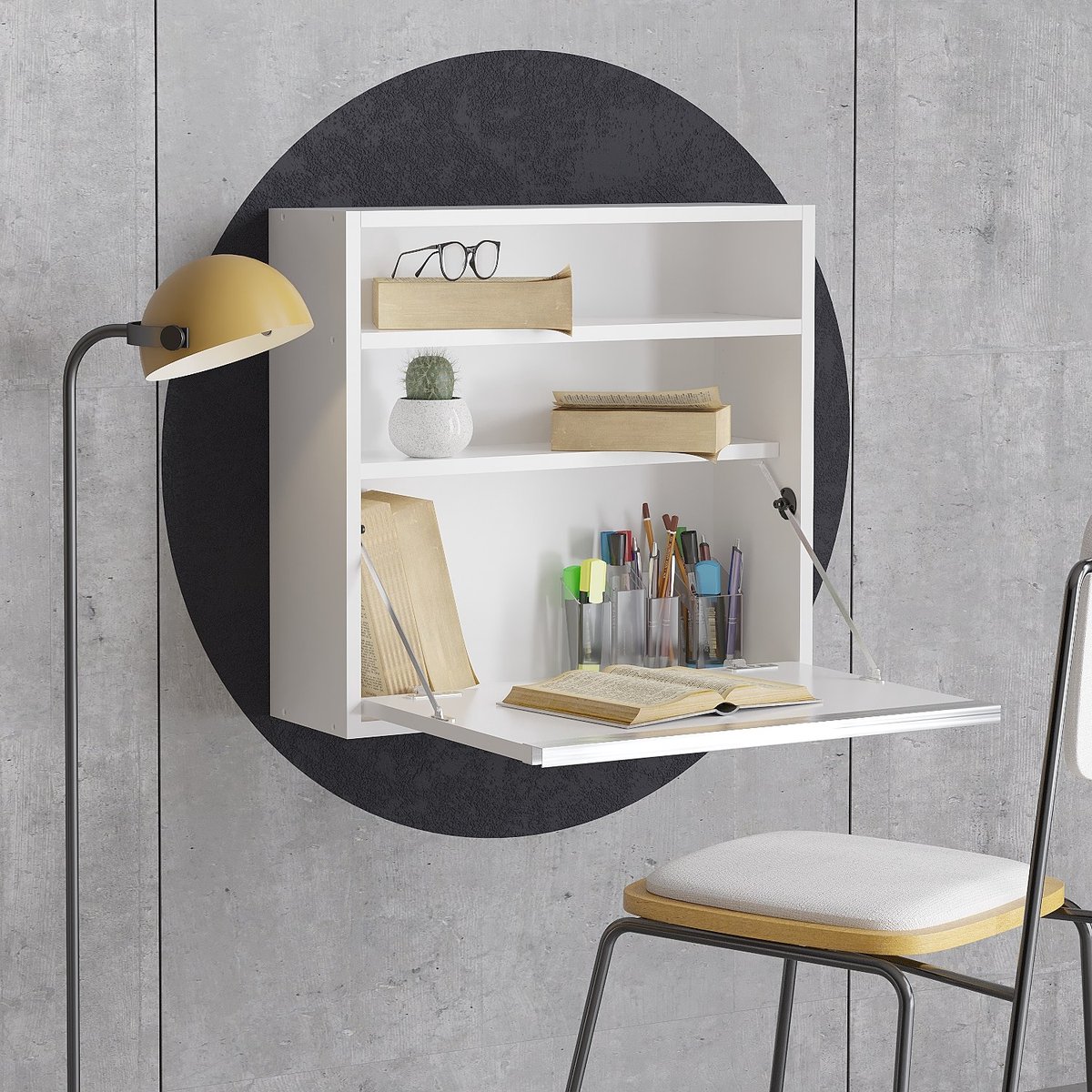 Skye Decor , Bureau, Optimum - White, Gemelamineerde spaanplaat, Wit, 64 x 20 x 60 cm