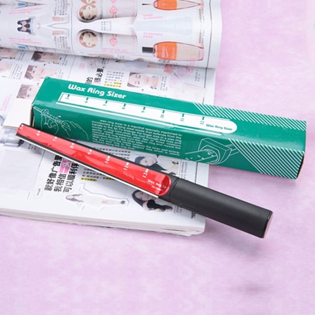 Ringmaat Meter - Wax Ringen Sizer - Snijgereedschap - Juweliers Gereedschap - Vingermaat Bepalen - Roestvrij Staal + Plastic - Ringmaatmeter