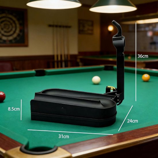 Biljart Pool Trainer - Ballenwerper Rek - Nauwkeurigheid Trainen - Automatische Ballenaanvoer - 31 x 24 x 36 cm - Zwart — afbeelding 3