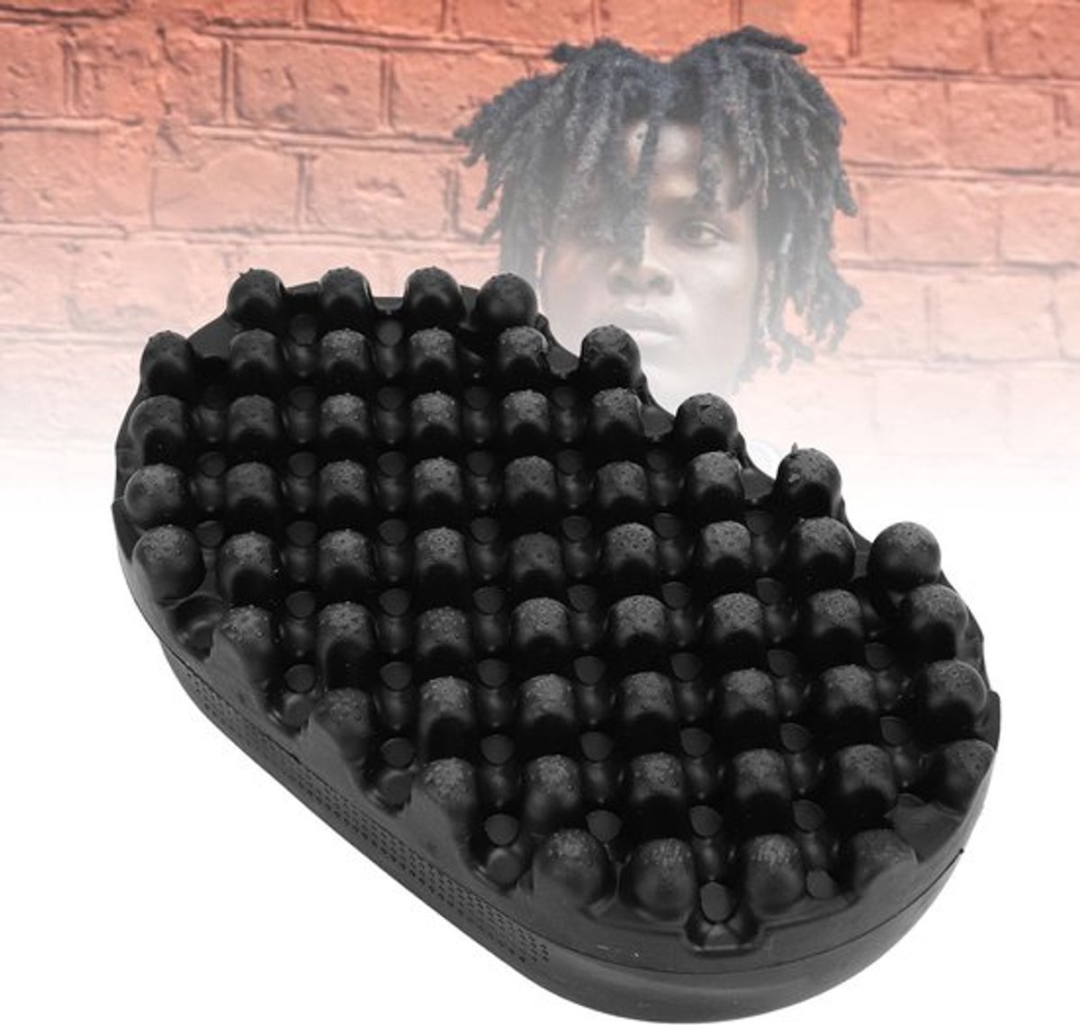 Draaiborstel Rubber - Ergonomisch Ontwerp - Herbruikbaar - Wasbaar - Voor Dreadlocks/Afro-Krullen - Hygiënische Haarstyling - Krulborstel