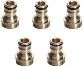 5x Universele Keukenkraan Adapter 23 mm – Messing Kraanadapter – Tap Adapter – Kraanstuk – Slangaansluiting – Waterkraan Verloopstuk - 5 Stuks