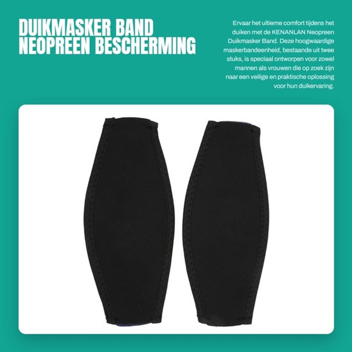 Duikmaskerband - Neopreen - Veiligheidsbescherming - Comfortabel - Antislip - Ademend - Verstelbaar - Duikmasker