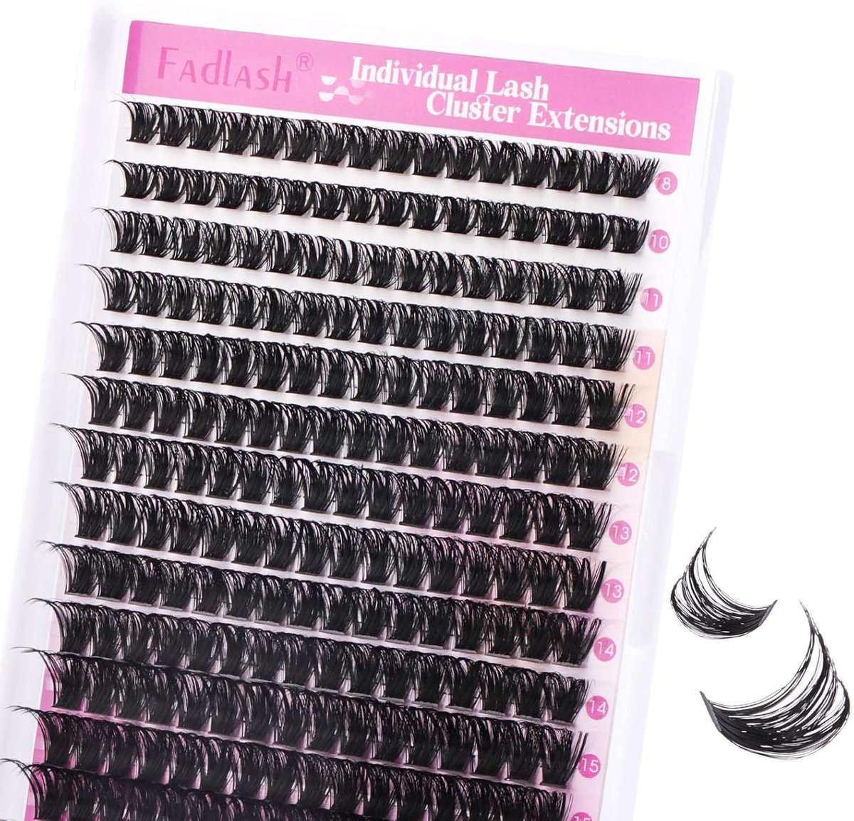 SnelShoppen - Wispy Cluster Wimpers DIY Individuele Wimpers 0.07D Krul 8-16mm Herbruikbare Zachte Pluizige Wimperextensions Voor Beginners