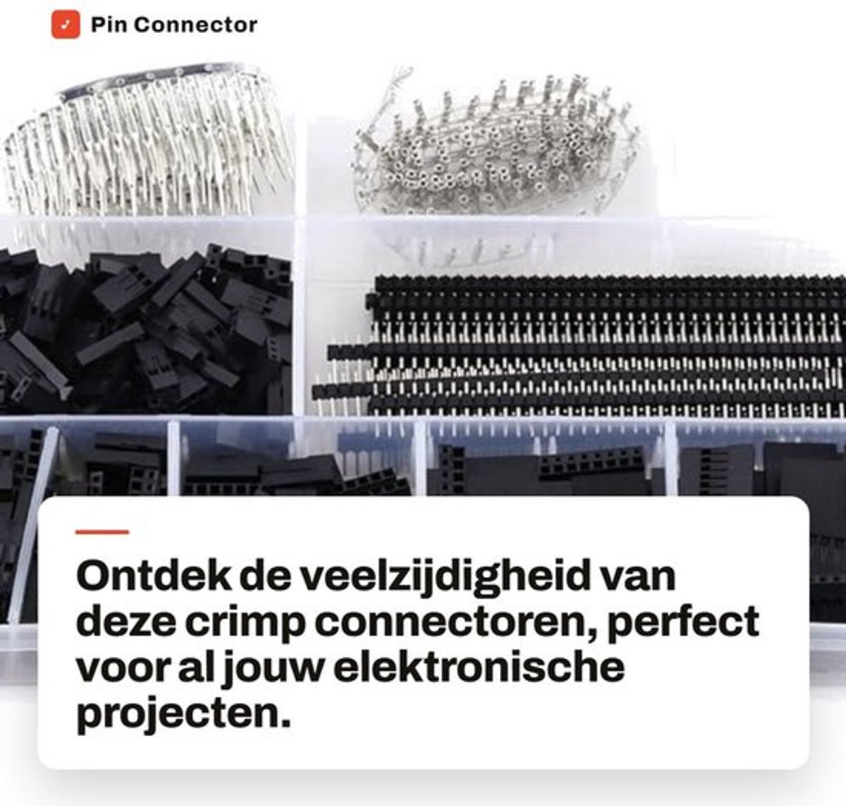 Pin Connector - Jumper Wire Assortiment - 1450 Stuks - Zwart - Crimp Connectoren - Geschikt voor Elektronica - Hoogwaardige Kwaliteit