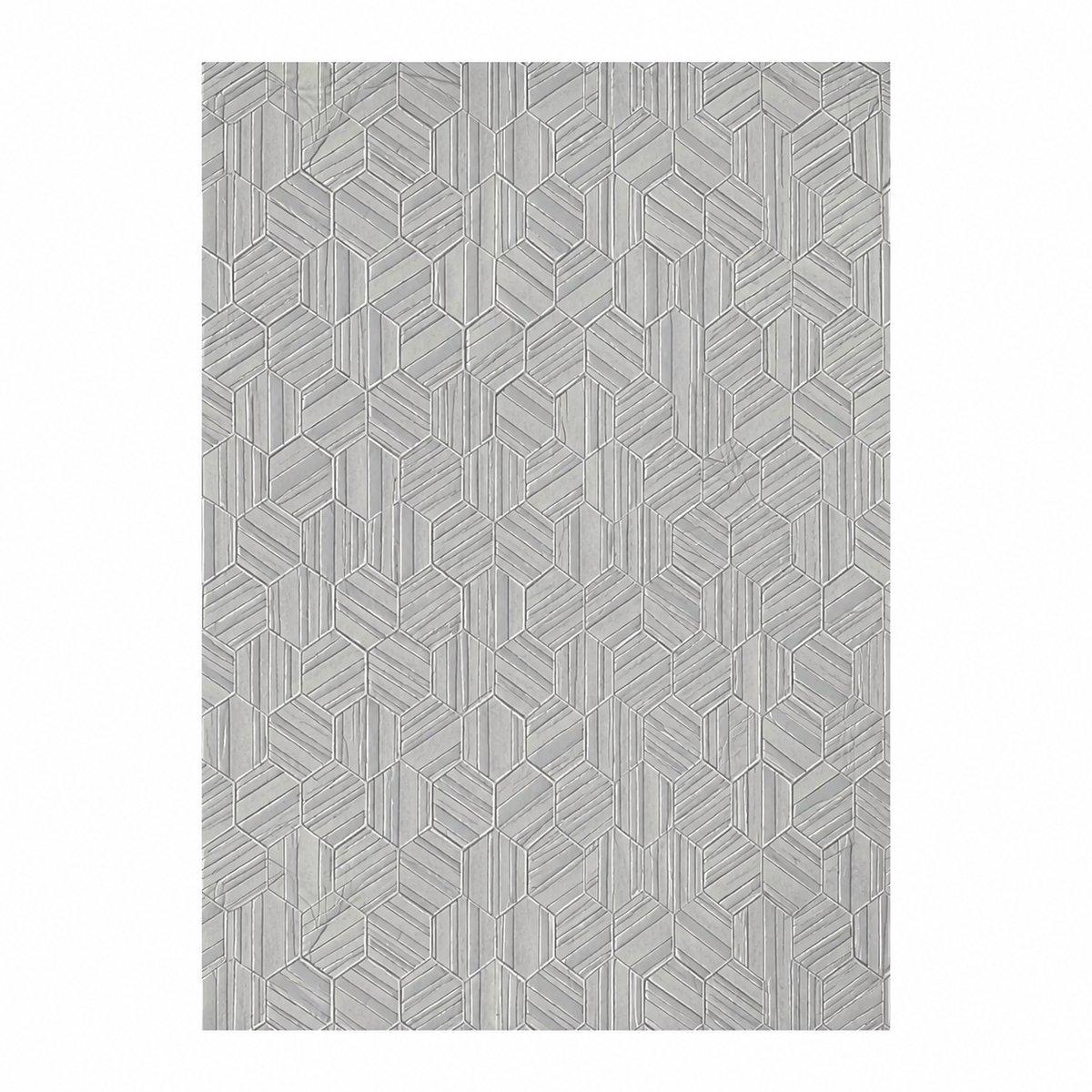 York Wallcoverings Geometrisch Behang Antraciet – 3D Hexagon Patroon – Vinyl op Vlies – 68,5 x 820 cm – 5,6 m²